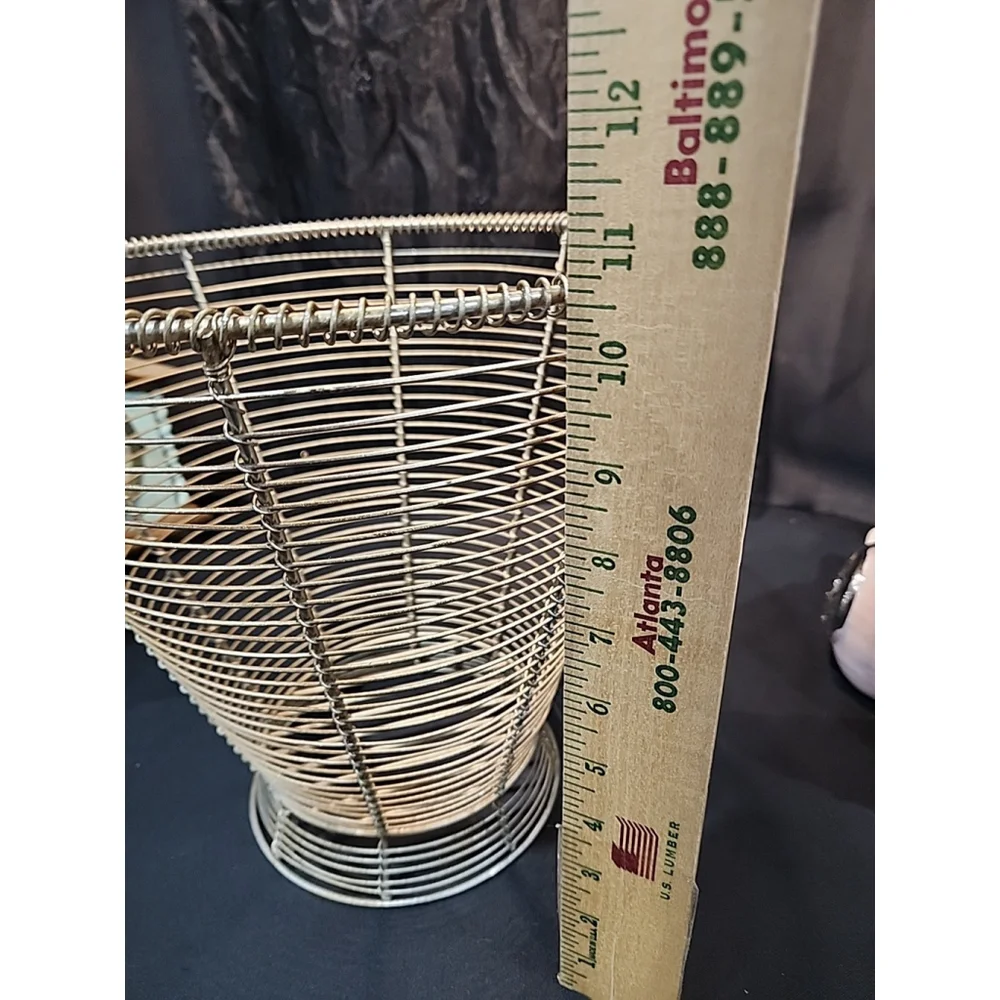 Vintage Wire Waste Basket 11 x 11